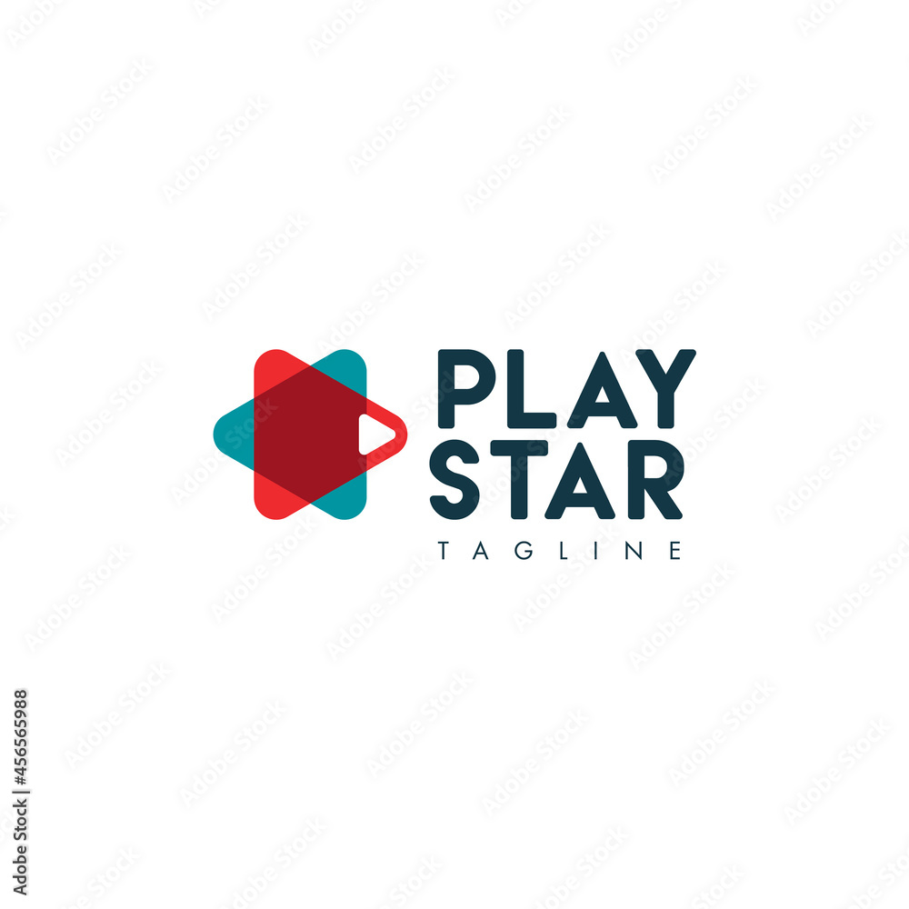 Play star. Logo template. Play star. Logo template.