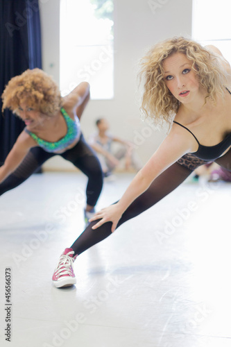 Dancers practicing in studio