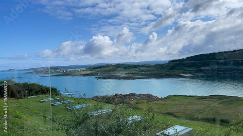 landscape with lake and mountains photo