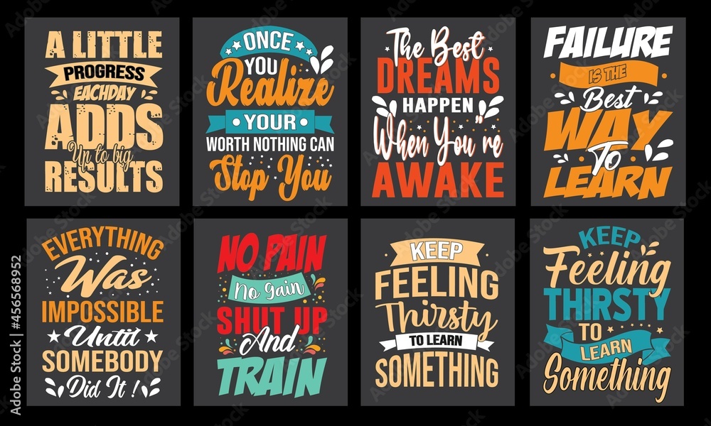 Motivational Quotes T-Shirt Design Bundle 