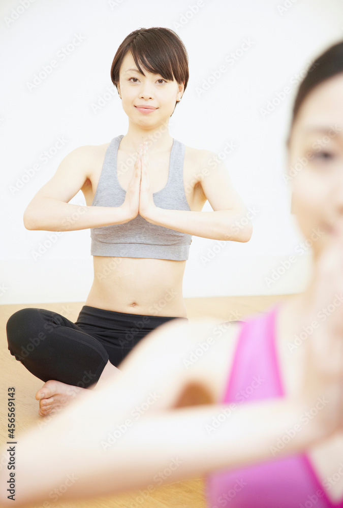 Fototapeta premium Woman in prayer position