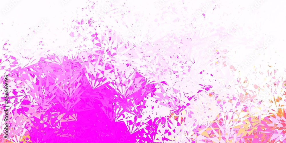 Light pink, green vector background with triangles. Light pink, green vector background with triangles.