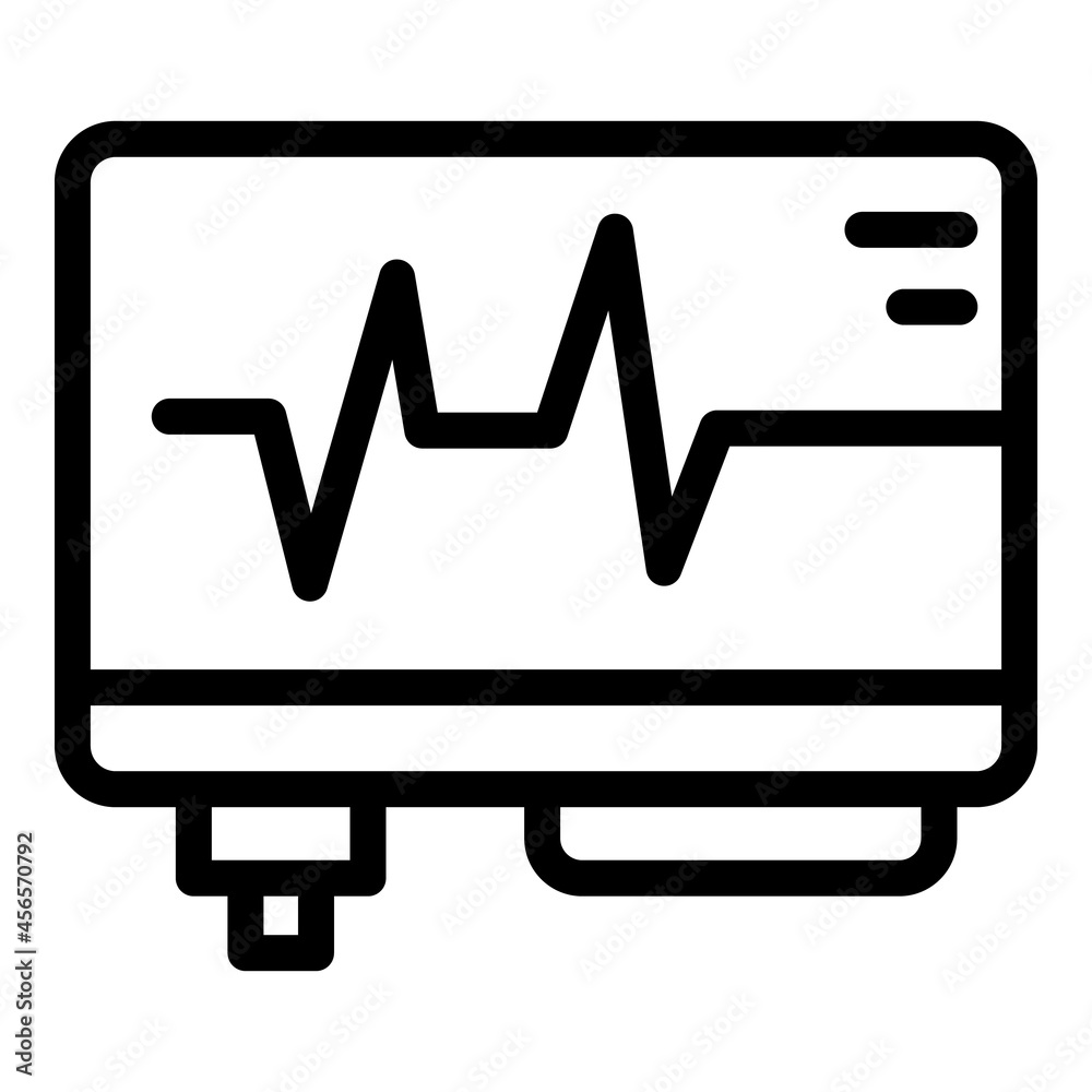 Heart rate monitor icon outline vector. Beat pulse. Ecg cardio Heart rate monitor icon outline vector. Beat pulse. Ecg cardio
