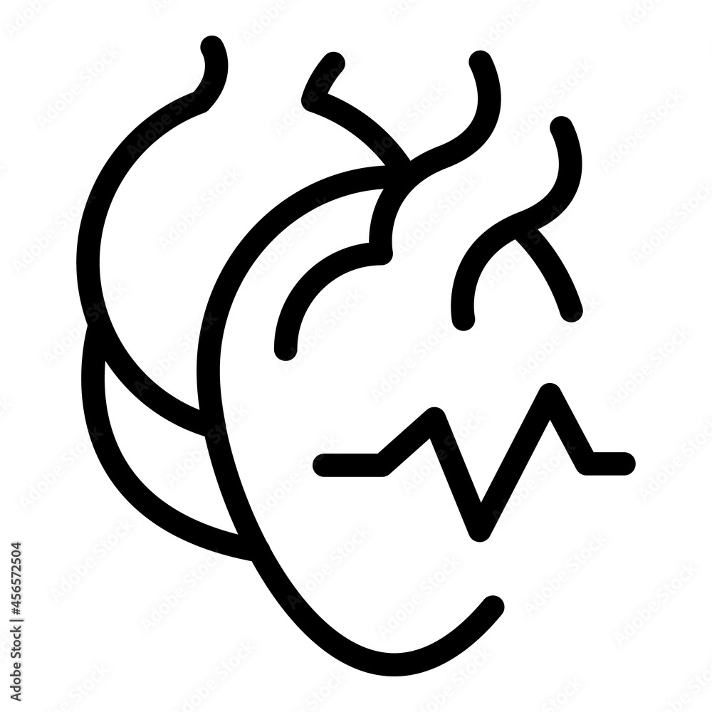 Human heart beat icon outline vector. Rate monitor. Pulse heartbeat Human heart beat icon outline vector. Rate monitor. Pulse heartbeat