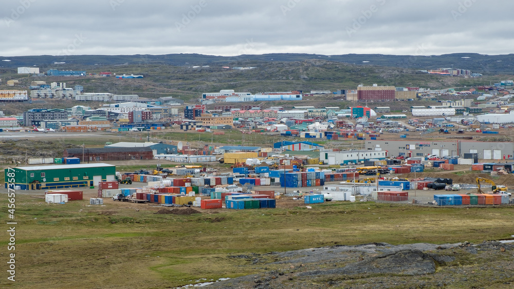 Iqaluit, Nunavut - city skyline in summer