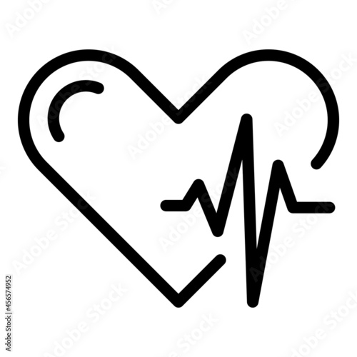 Health heart beat icon outline vector. Rate pulse. Cardio ekg