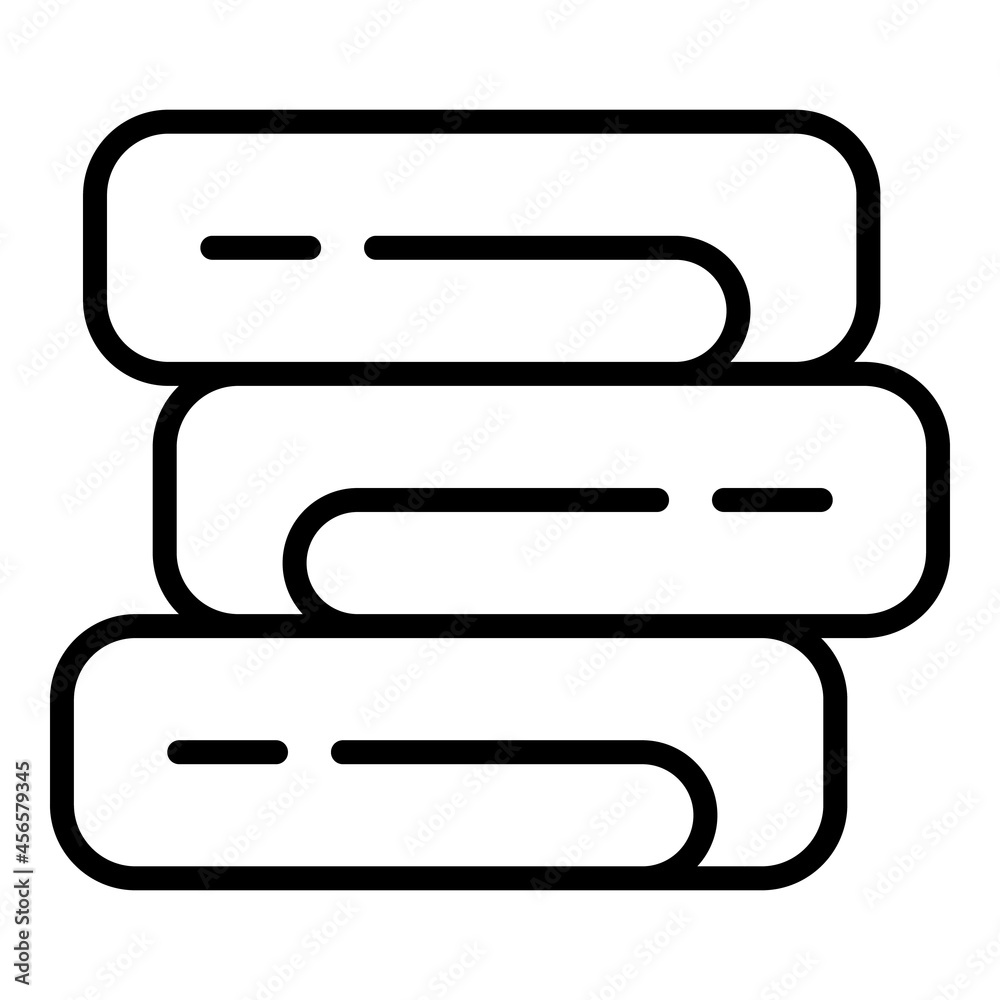 Towel stack icon outline vector. Fabric cloth. Hotel fold Towel stack icon outline vector. Fabric cloth. Hotel fold