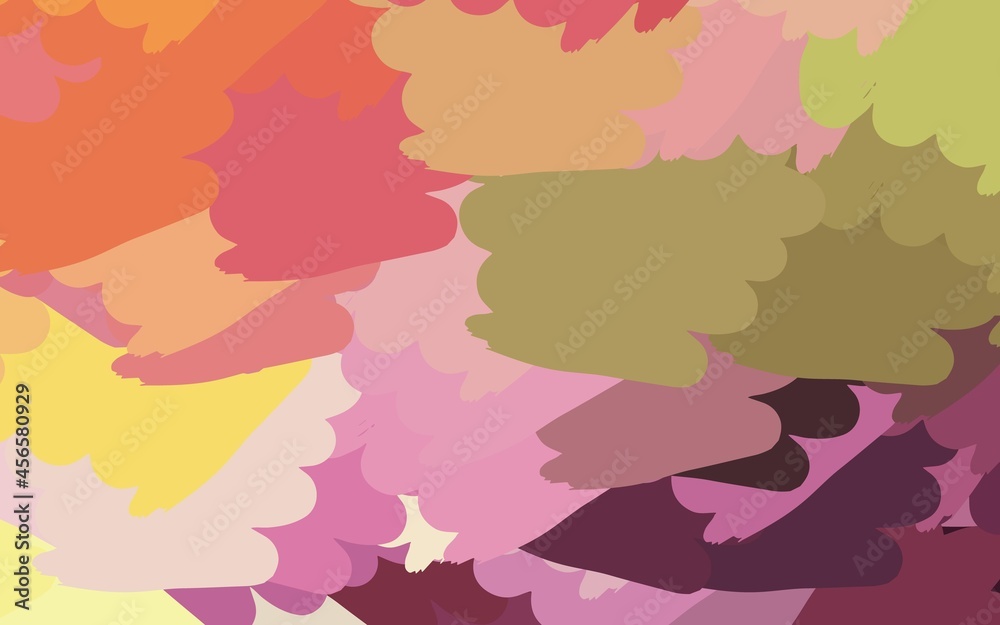 Light Pink, Yellow vector texture with abstract forms. Light Pink, Yellow vector texture with abstract forms.