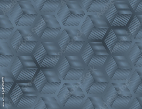 Blue geometric seamless pattern. Pantone Spring Lake. © Olexa