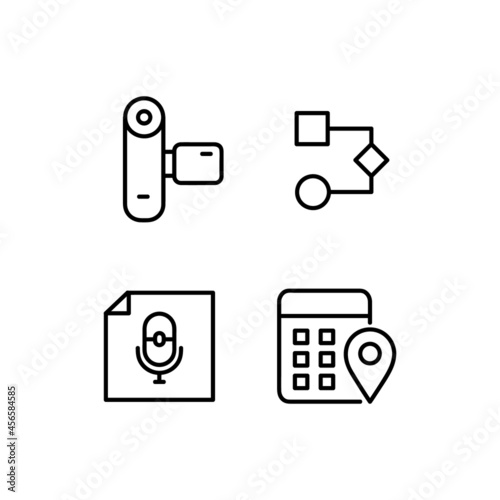 Set of electronic line icon design collection conceptual