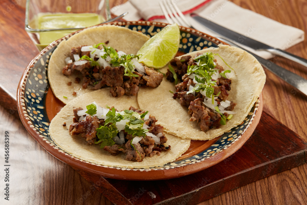 Tacos de sirloin comida mexicana