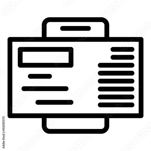 Smartphone mail icon outline vector. Phone mail. Letter message