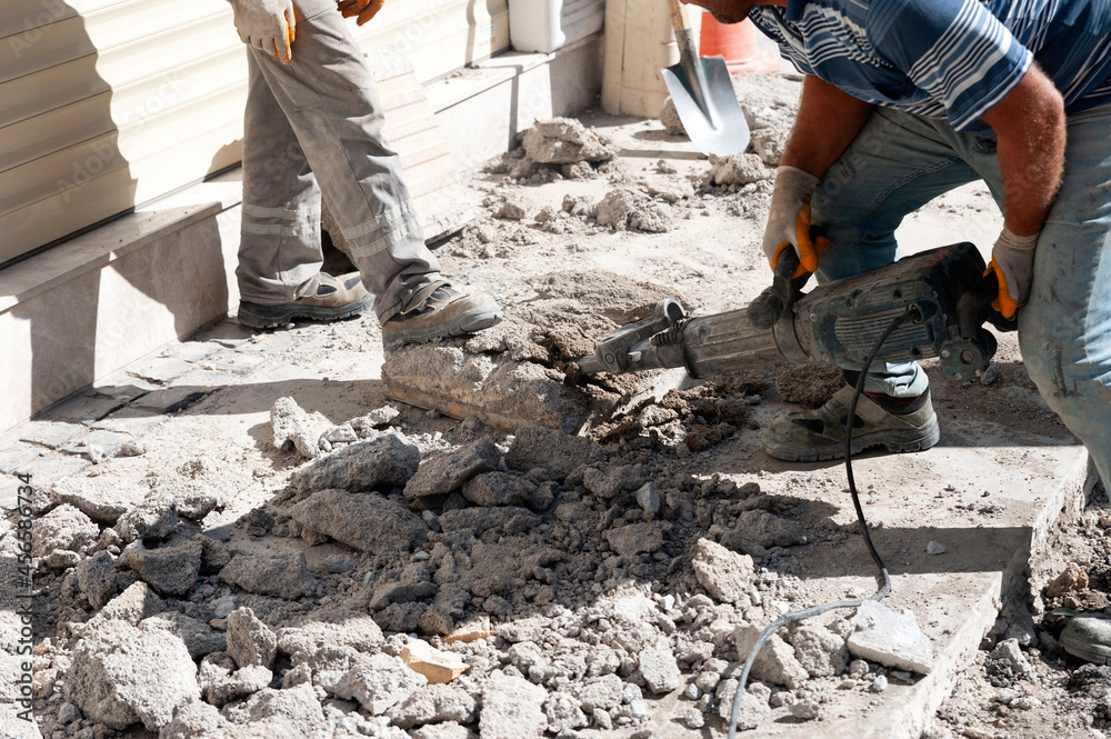 Road works, Men at work stock image. Road works, Men at work stock image.