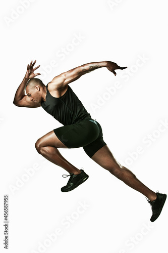 Athlete sprinting