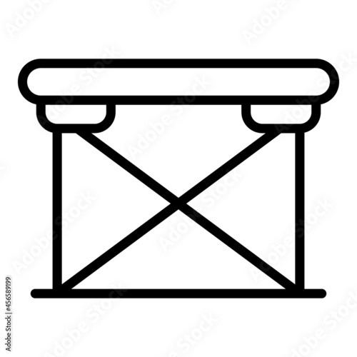 Camp table icon outline vector. Plastic furniture. Outdoor picnic