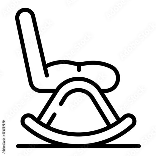Soft rocking chair icon outline vector. Relax swing. Home sitting