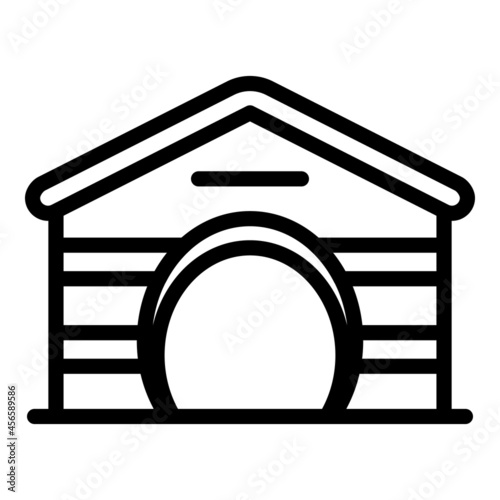 Puppy kennel icon outline vector. Pet house. Canine house