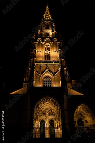 Wallpaper Mural Facade of the Bern Minster at night Torontodigital.ca