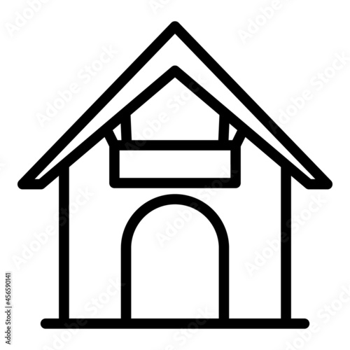 Doghouse icon outline vector. Dog house. Pet shelter