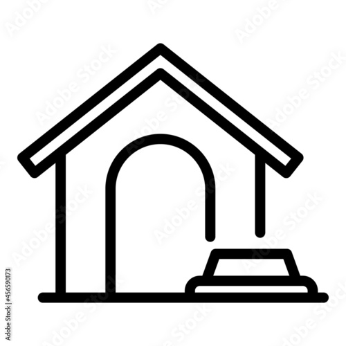Animal dog house icon outline vector. Pet doghouse. Puppy kennel