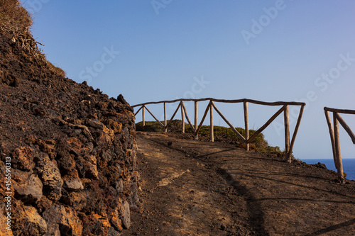 Path to the Volcano Monte Nero of Linosa. photo