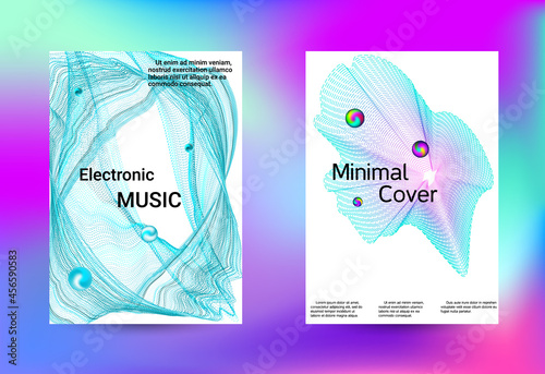 Minimum coverage of a vector. Cover design. Set of modern abstract musical backgrounds. Sound flyer for creating a fashionable cover, banner, poster, booklet...
