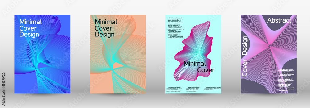 Artistic covers design. Creative backgrounds from abstract lines to create a fashionable abstract cover, banner, poster, booklet.