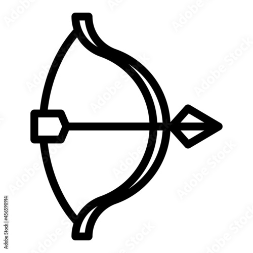 Sport archery bow icon outline vector. Archer arrow. Archer longbow
