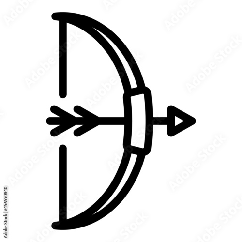 Olympic archery icon outline vector. Archer arrow. Bow aim
