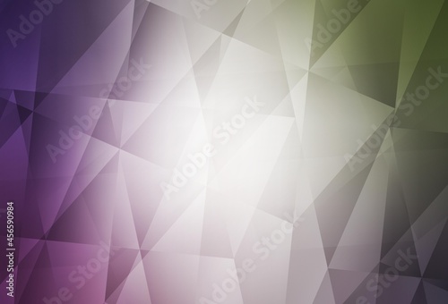 Light Pink, Green vector low poly background.