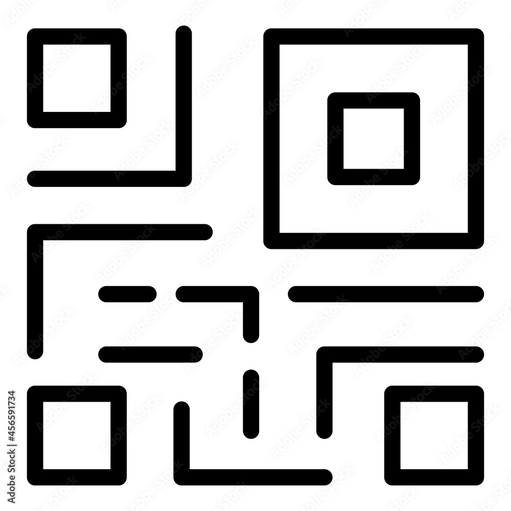 Barcode icon outline vector. Qr code. Scan label Barcode icon outline vector. Qr code. Scan label