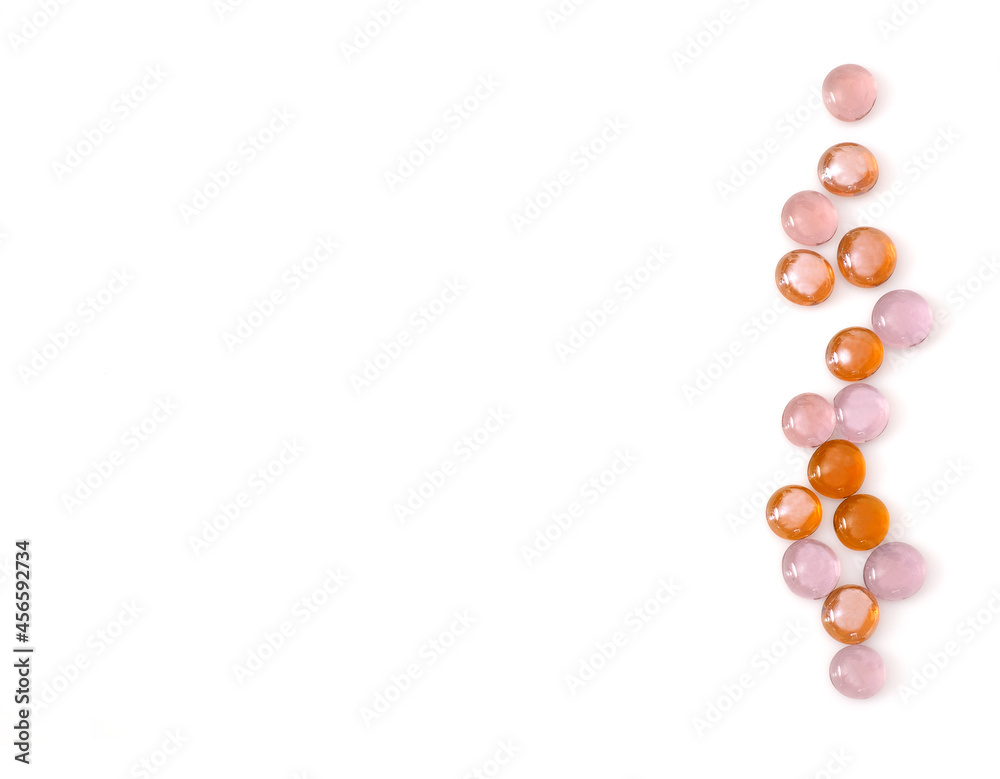 Glass transparent balls isolated on a white background Glass transparent balls isolated on a white background