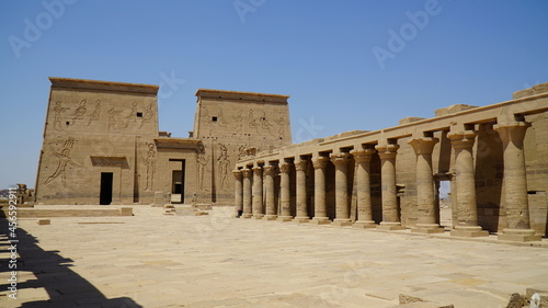 Wyspa File świątynia kultu Izydy w Egipcie