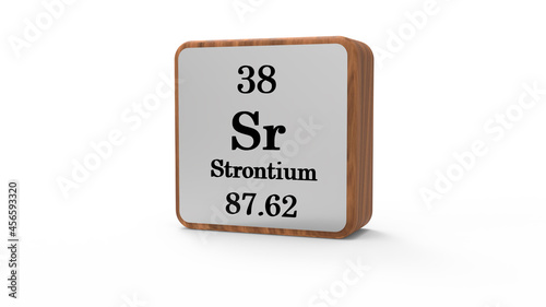 3d Strontium Element Sign. Stock image.