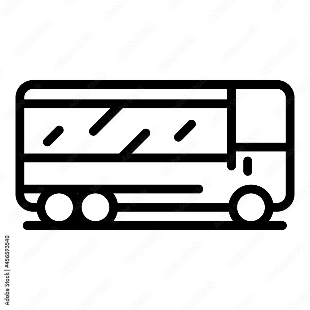 Travel bus icon outline vector. Transport route. Holiday trip