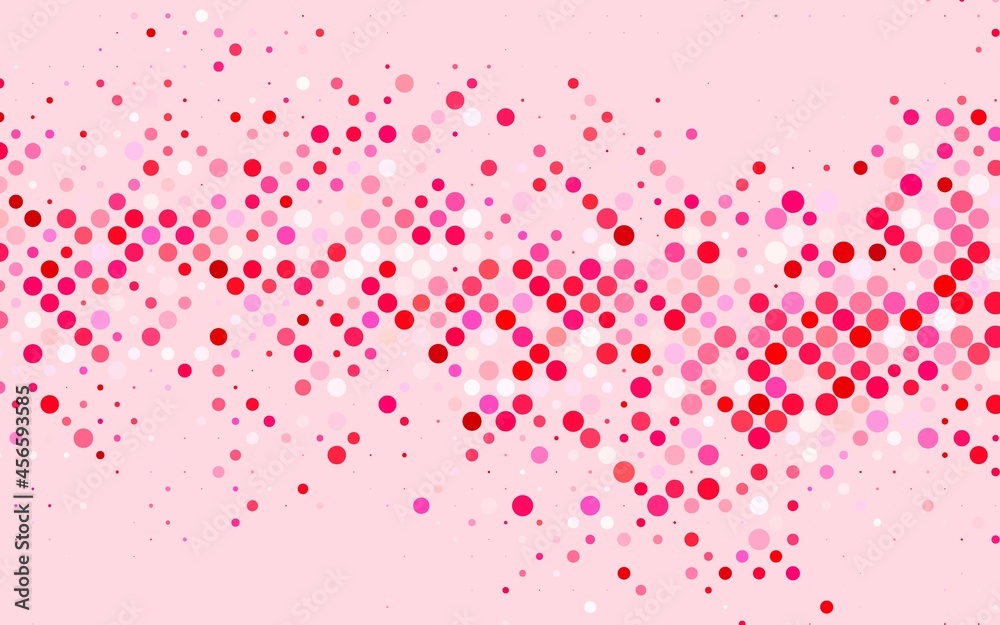 Light Red vector Glitter abstract illustration with blurred drops of rain.