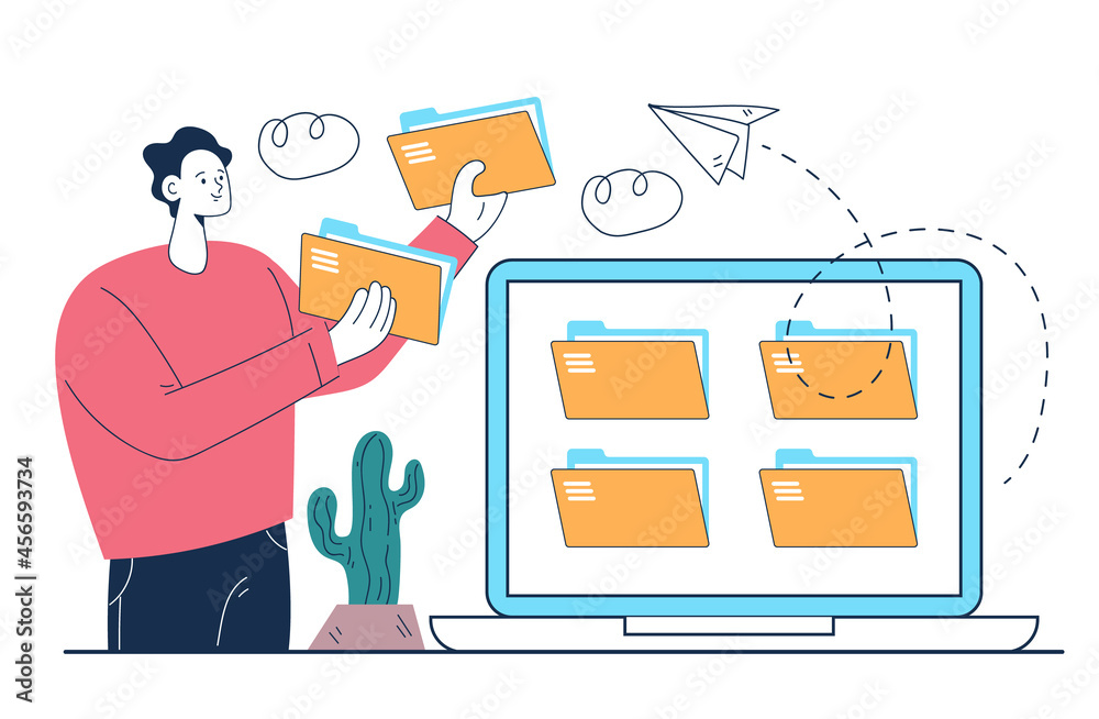 File organization abstract illustration design concept File organization abstract illustration design concept