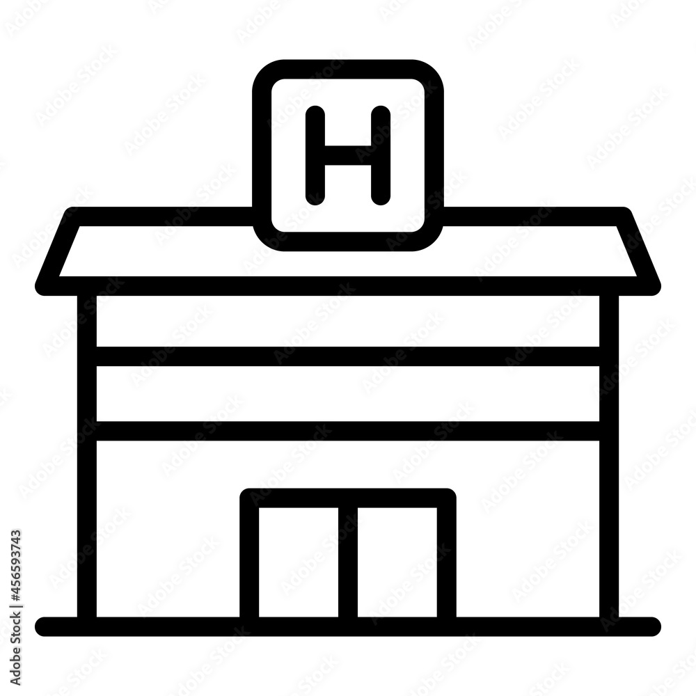 Travel hostel icon outline vector. Hotel tourist. People accommodation
