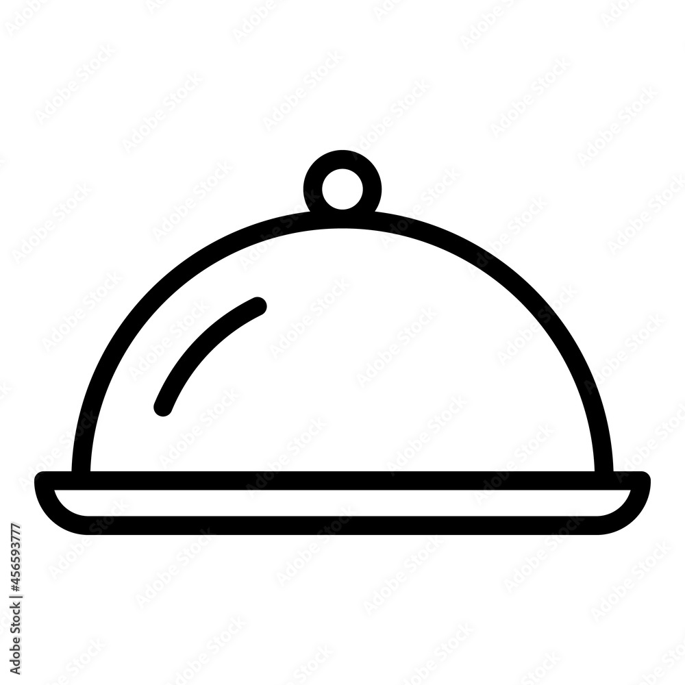 Meal serving icon outline vector. Serve tray. Food dining Meal serving icon outline vector. Serve tray. Food dining