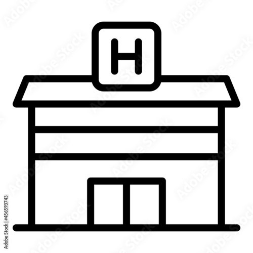Travel hostel icon outline vector. Hotel tourist. People accommodation