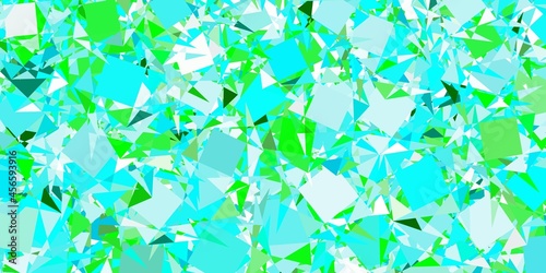 Light Blue  Green vector background with polygonal forms.