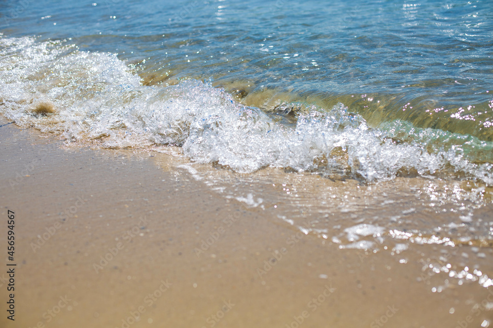 beautiful waves on the beach