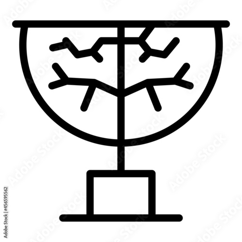 Landscape trimming icon outline vector. Garden tree. Garden lawn