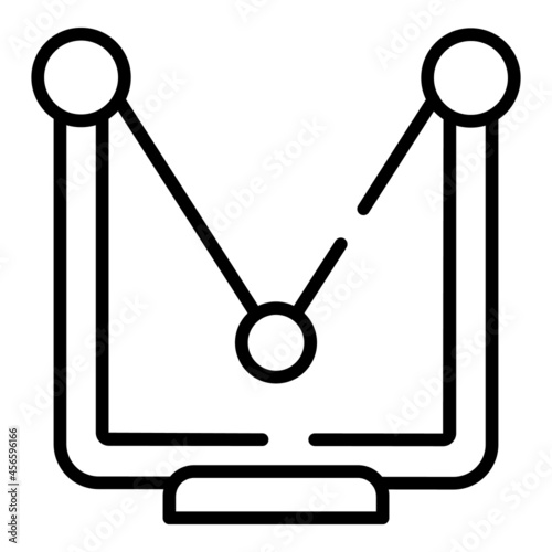 Relaxation pendulum icon outline vector. Hypnosis clock. Motion watch