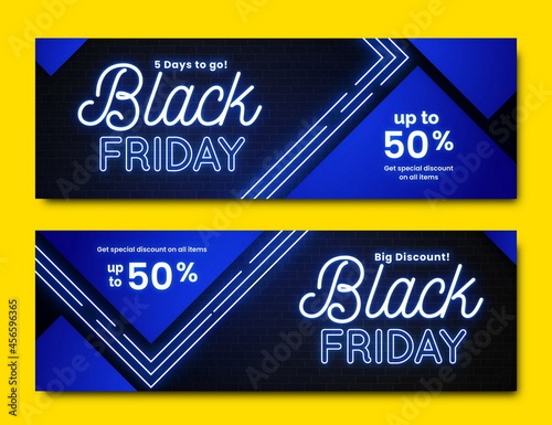 gradient black friday banners vector design illustration