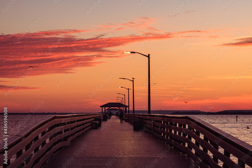 The Pier, Orange skylit morning
