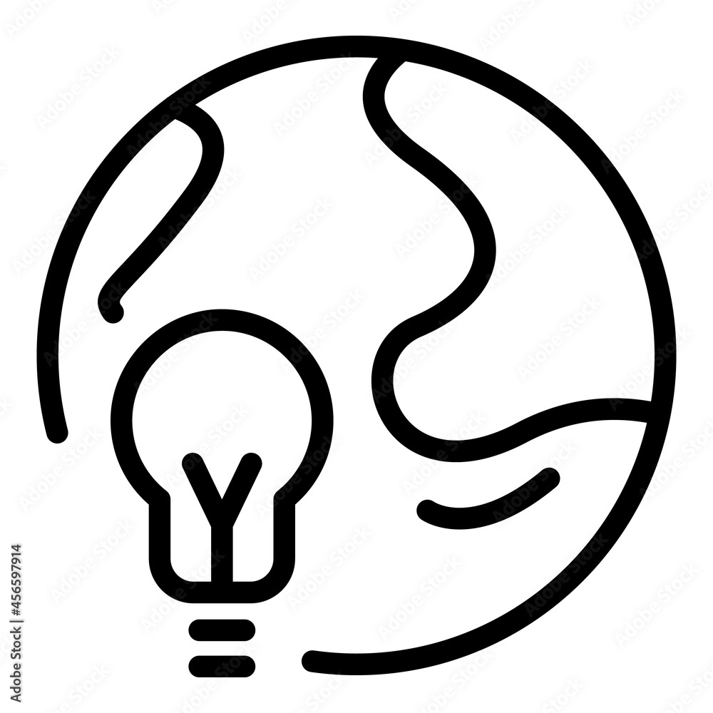 Obraz premium Global course icon outline vector. Online education. Student webinar