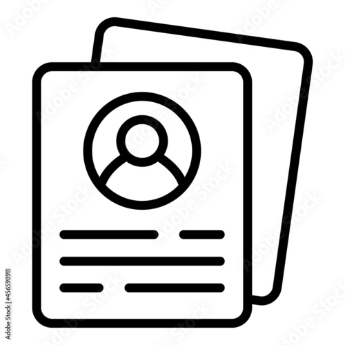 Customer data icon outline vector. Client profile. Account information