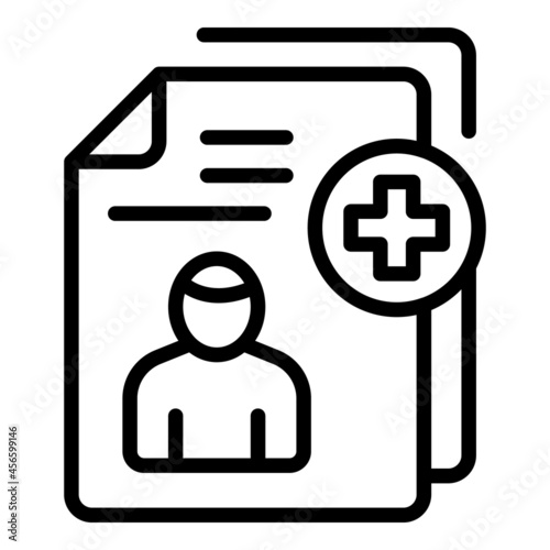 New client icon outline vector. Add customer. Consumer introduction