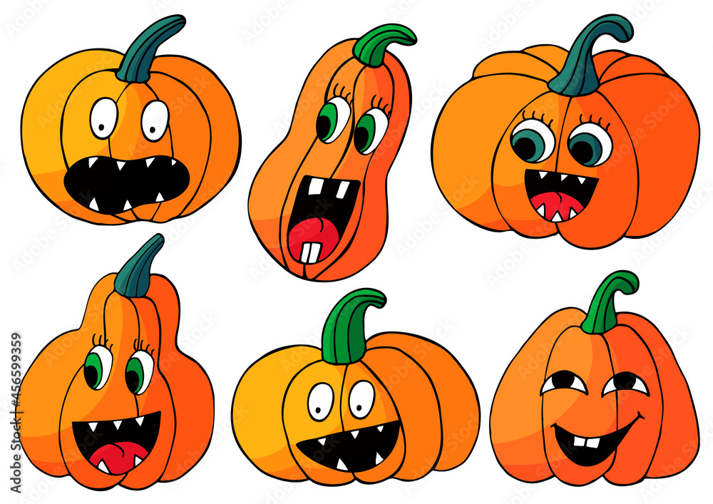 Halloween design. Halloween elements, cartoon style Halloween design. Halloween elements, cartoon style